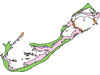 Simplified geological map of Bermuda showing the location for surface outcrops.