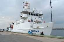 Fig. 1. Researchers conducted reconnaissance aboard NOAA’s RV Nancy Foster in 2008.