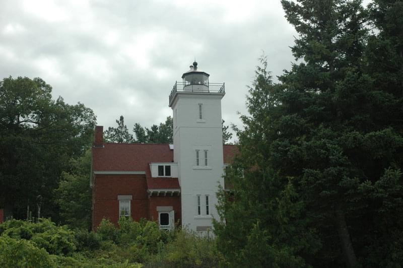 The 40 Mile Point Lighthouse was named because of its location — 40 miles southeast of Mackinac Island and 40 northwest of Thunder Bay. It remains a working light station to this day.