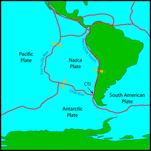 Along the western coast of Chile, three of Earth’s tectonic plates intersect in a way that does not occur anywhere else on the planet.