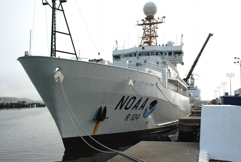 NOAA Ship Ron Brown docked in Charleston, South Carolina, a few hours prior to setting off.