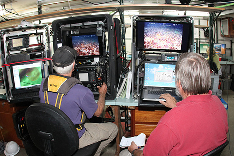 The ROV control console on the R/V F.G. Walton Smith