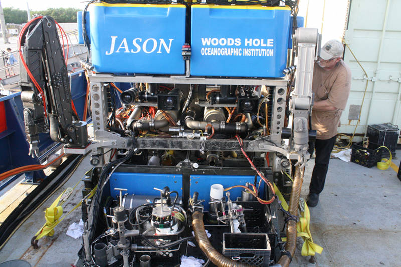 The Jason ROV is prepared for the first dive.