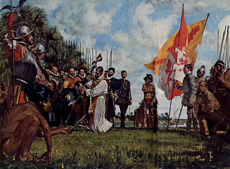 Menéndez landed at St. Augustine on 8 September 1565 to take formal possession of the land for Spain, and to found what would become the oldest permanently occupied settlement in North America.