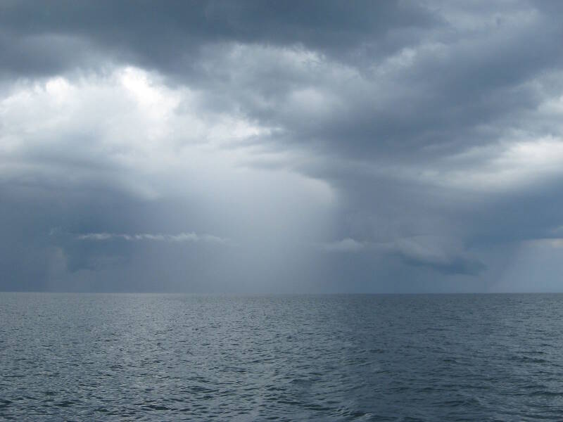 Another afternoon storm put our afternoon dive operations on hold for a few hours.