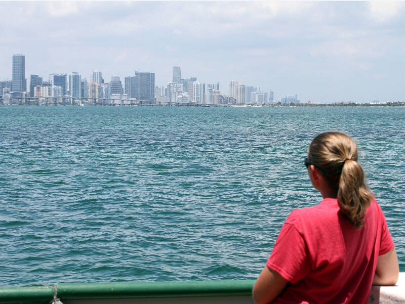 LT Heather Moe admires the Miami coastline