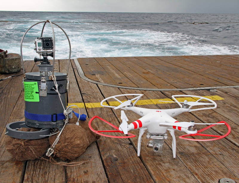 The GoPro camera and the drone camera provide unique perspectives.