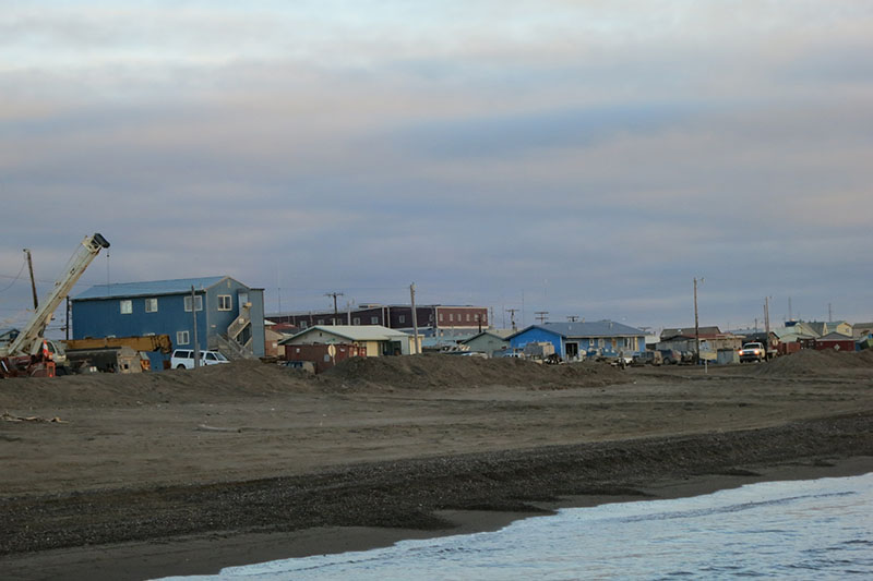 Beach at the village of Barrow, with artificial berm.