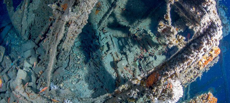 The wreck of the USS YP-389.