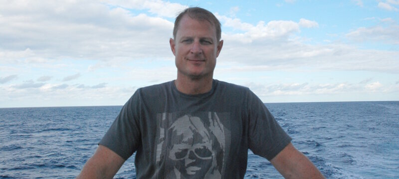 Joe Mohorovic onboard the R/V Baseline Explorer.