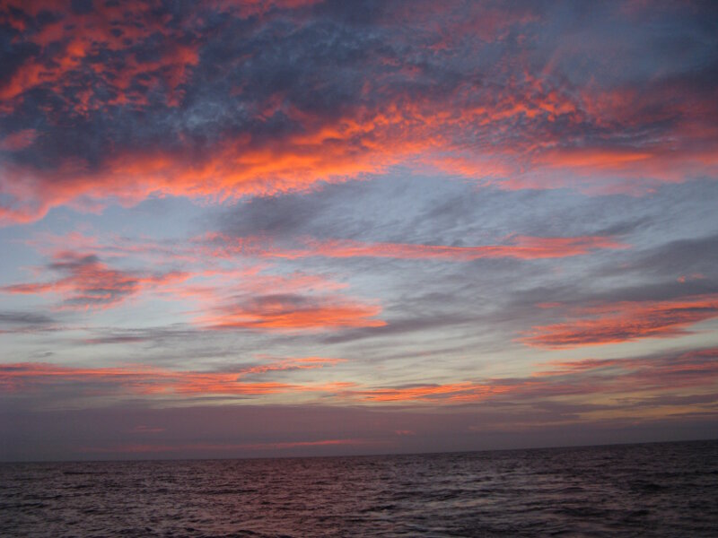 Amanecer, cuando llegamos a La Habana el último día de la expedición