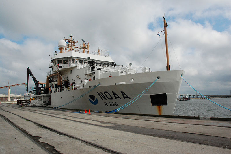 To avoid Hurricane Jose, NOAA Ship Pisces returned to port in Morehead City, NC on September 16. The ship will remain docked until the storm passes after the weekend.