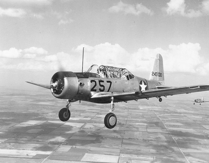 The BT-13A Valiant served as a trainer and weather observation aircraft.