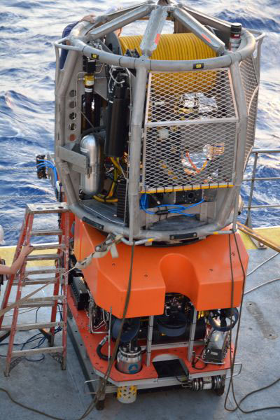 The ROV, ready for deployment.