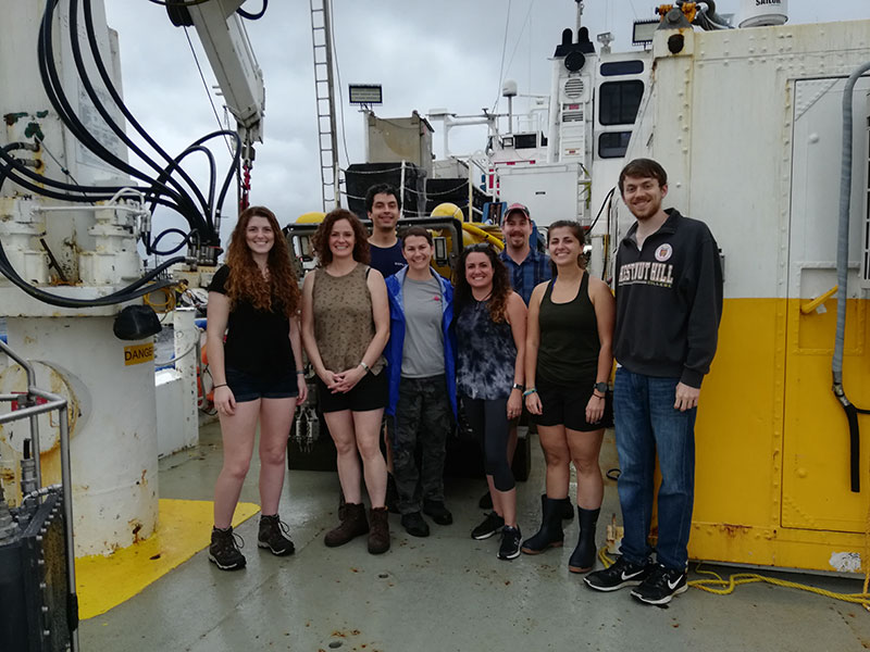 Science team of the CYCLE research cruise onboard the R/V Pelican. Not pictured here: ROV and ship crew.
