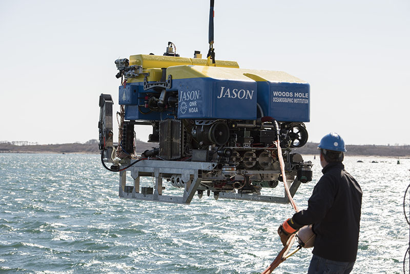 On this mission, ROV Jason will be used as a single-body system. Operating in single-body mode will allow for the ROV team to have greater operational flexibility in the high current environments of the Gulf Stream.
