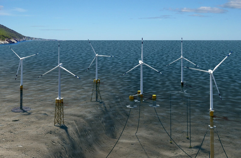 Given deeper waters along the U.S. West Coast, floating wind technology will be used to tap offshore wind resources.