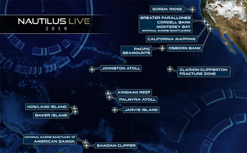 Nautilus 2019 Field Schedule Map