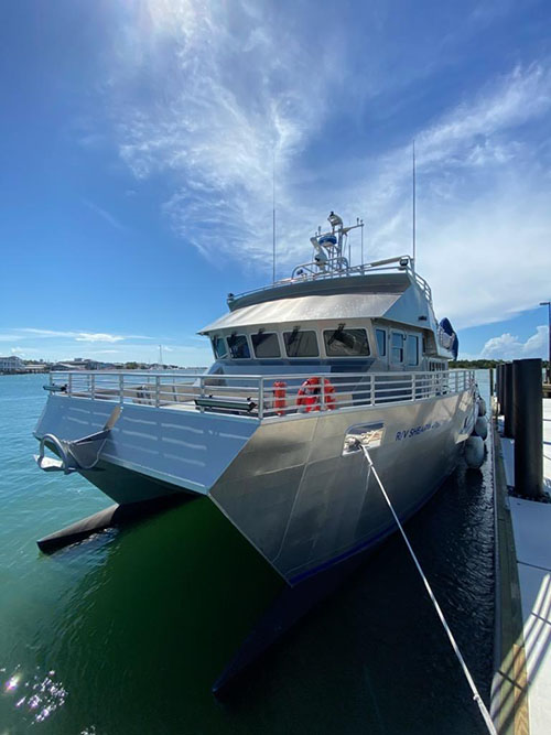 During the expedition, the team will be working from Duke University’s Research Vessel Shearwater.