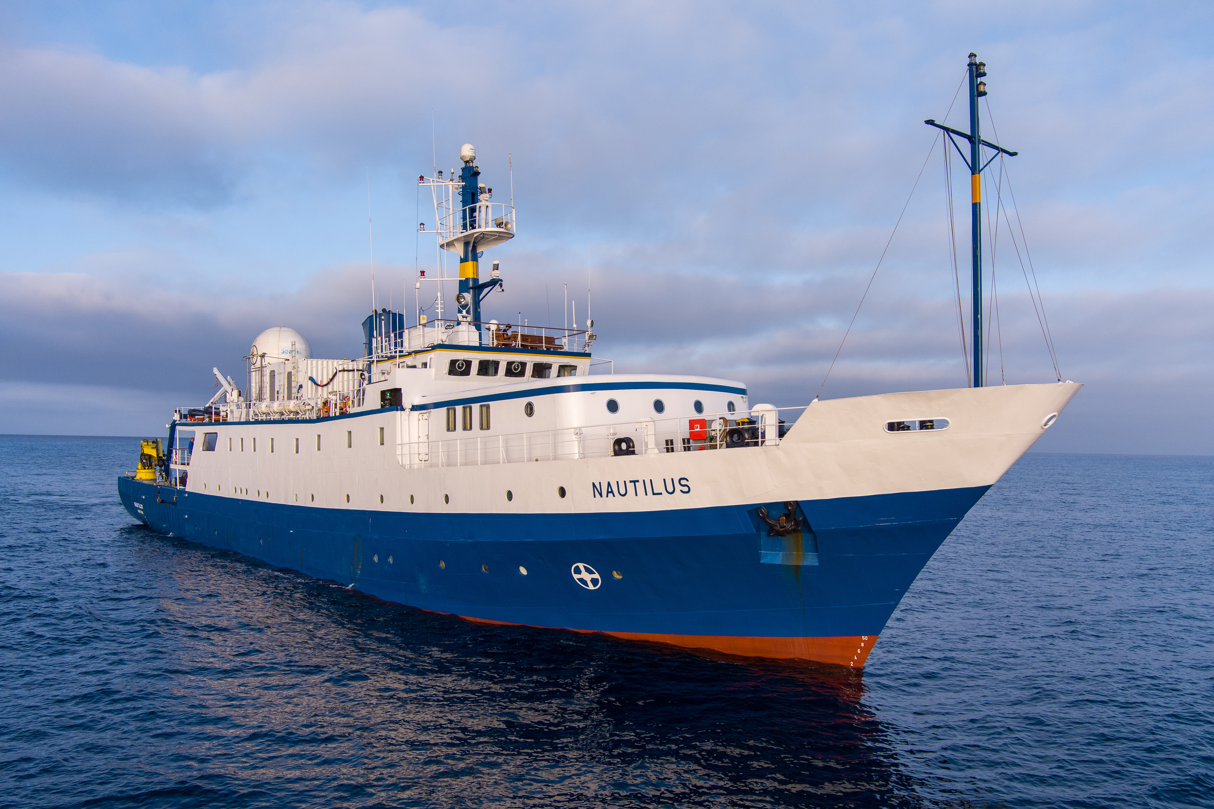 A photo of the Ocean Exploration Trust’s Exploration Vessel Nautilus