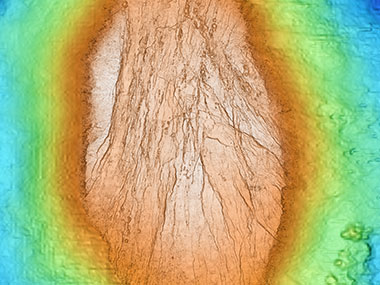 A full map of Puy des Folles Seamount based on 1-meter resolution data collected by an autonomous underwater vehicle during the In Search of Hydrothermal Lost Cities expedition.