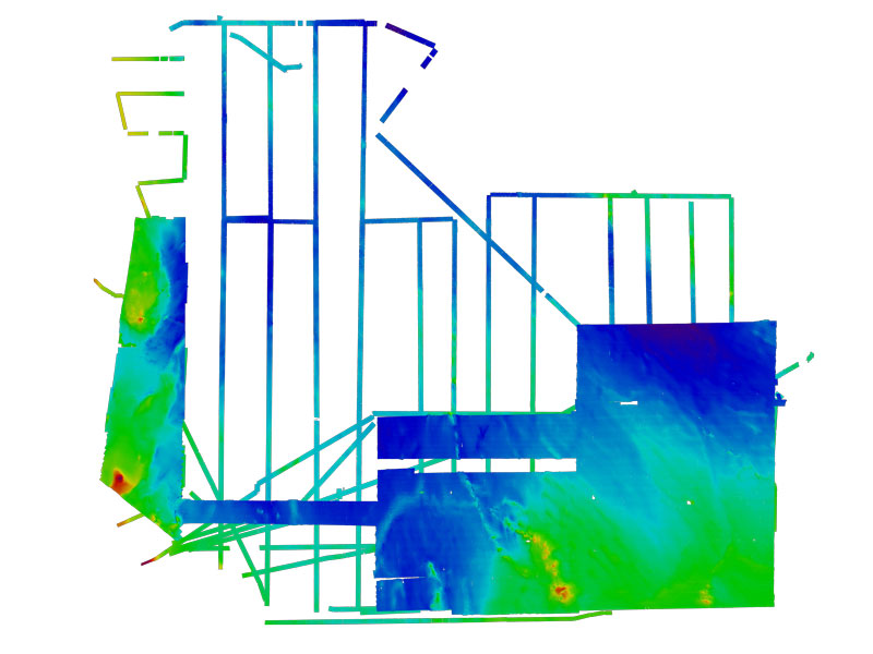 Example hydrographic data gathered via DriX.