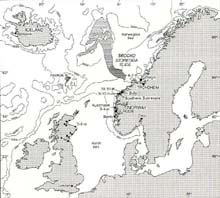 bathymetric map of norwegian sea