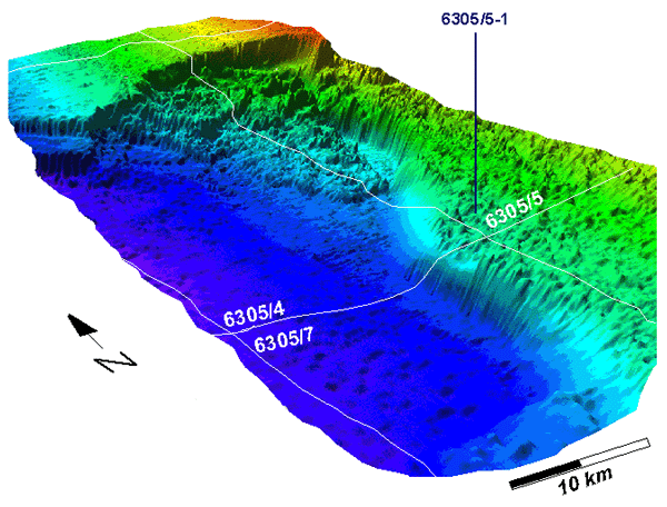 bathymetric map of storegga canyon.