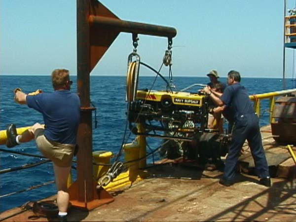 launching the remotely operated vehicle 