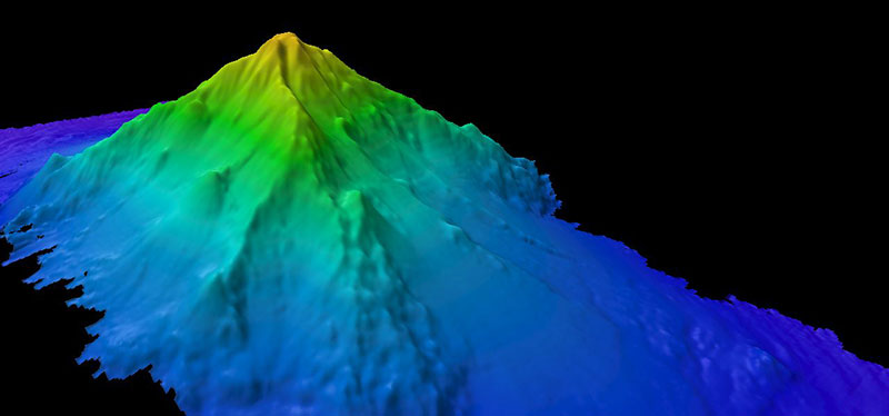 This ~4,200-meter (~13,800-foot) high seamount, dubbed 
