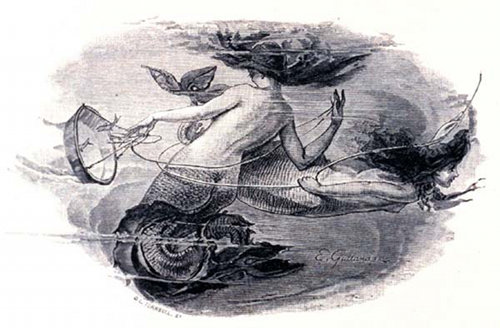 Mermaids collecting in the deep.