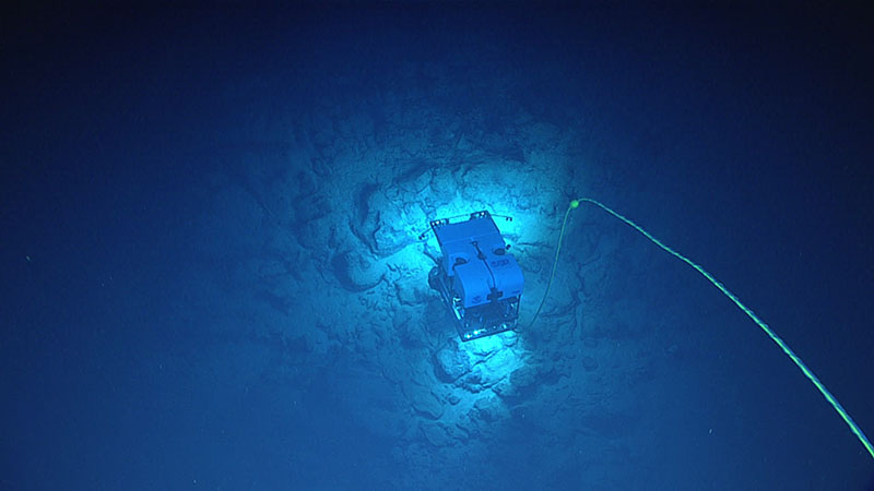 Remotely operated vehicle Deep Discoverer is skillfully piloted from shore over a boulder field in a canyon on the West Florida Shelf in the Straits of Florida during Dive 06 of the 2022 ROV and Mapping Shakedown.