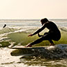Taken in March, At Leo Carrillo State Beach, and it is of a surfer riding a nice wave.