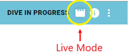 Figure 3 - Live mode icon. Clicking will toggle to Historic mode.