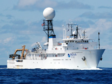 NOAA Ship Okeanos Explorer during the Mendocino Ridge mapping shakedown cruise, June 2009.