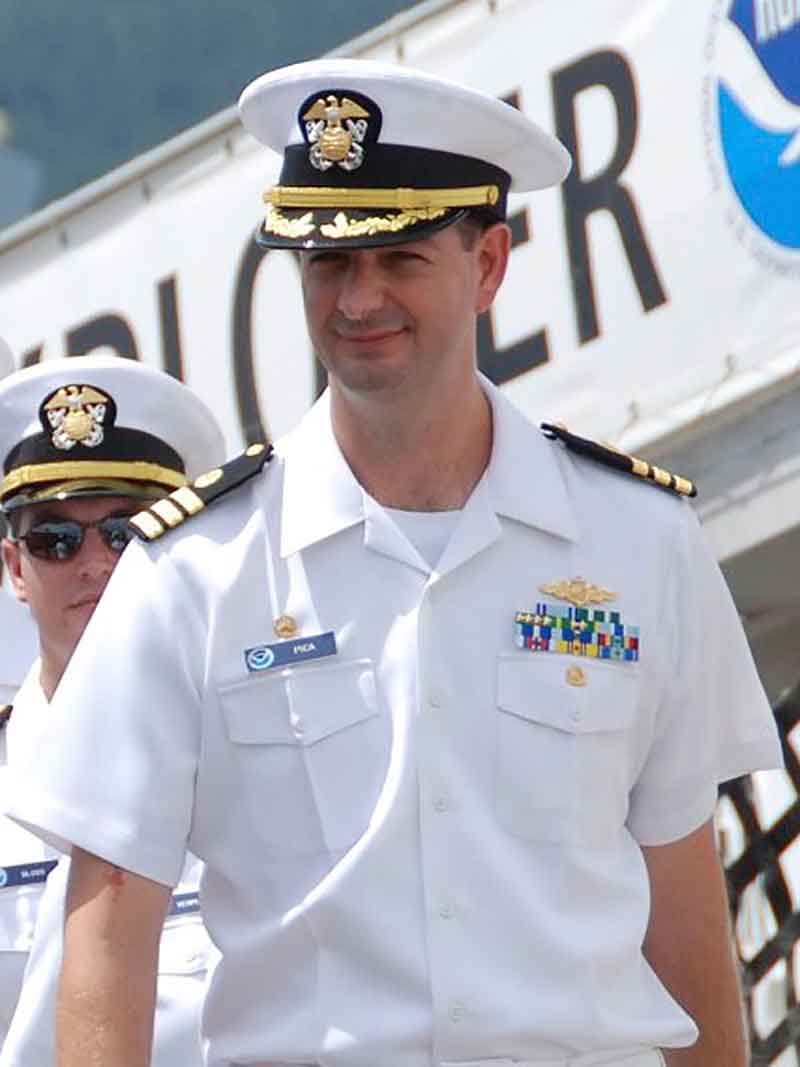 Commander Joe Pica, Captain: As the Commanding Officer of NOAA Ship Okeanos Explorer, CDR Pica is responsible for everything.