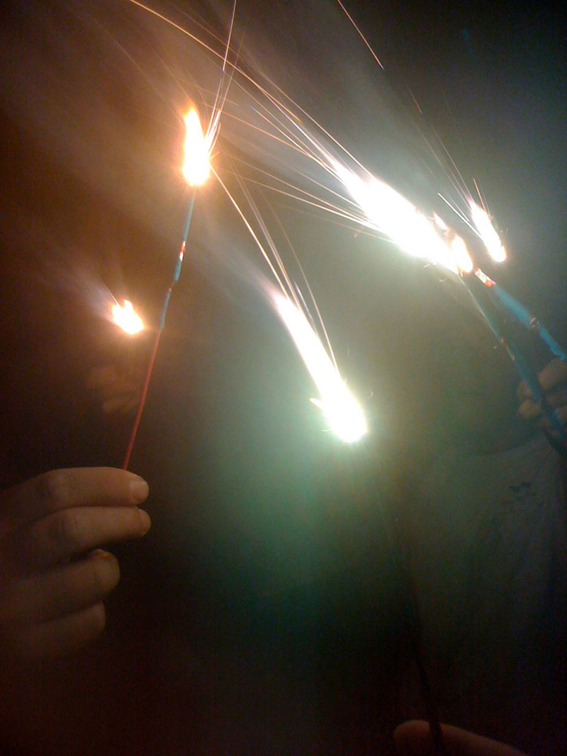 >Although fireworks are a safety hazard on the ship, sparklers are reminiscent of typical 4th of July celebrations we are used to back home, and provided some entertainment if only for a few minutes.