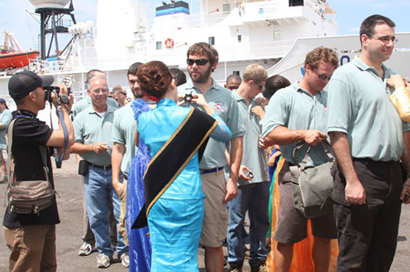 Local officials enthusiastically welcomed the ship and her crew to Bitung during a brief ceremony on June 23.