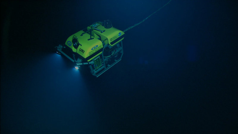 The Remotely Operated Vehicle (ROV) Little Hercules descends through water column. Image captured June 29th at 2077 meters depth by the Camera Platform during the ROV descent to Kawio Barat volcano during the INDEX SATAL 2010 Expedition.