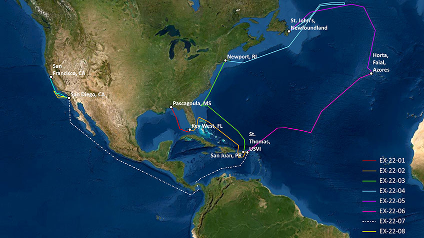 NOAA Ship Okeanos Explorer: 2022 Expeditions Overview