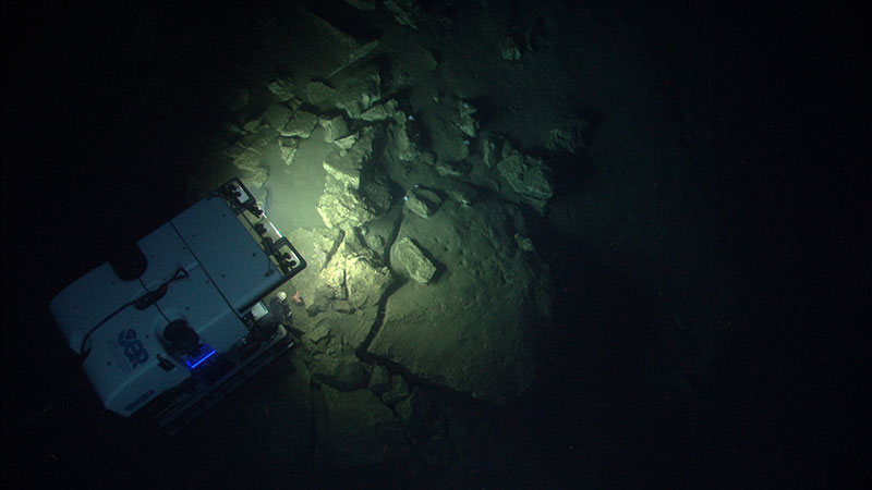 ROV Deep Discoverer explores the geomorphology of Block Canyon.