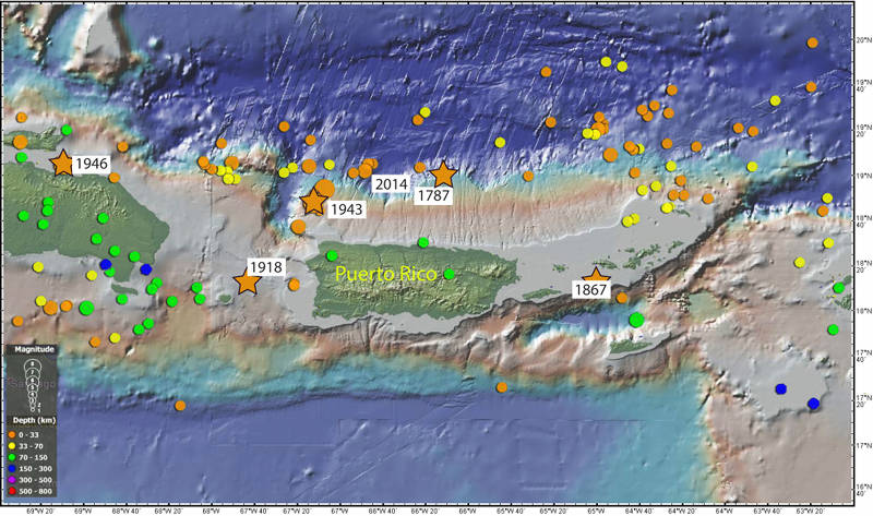 earthquake graph last 100 years