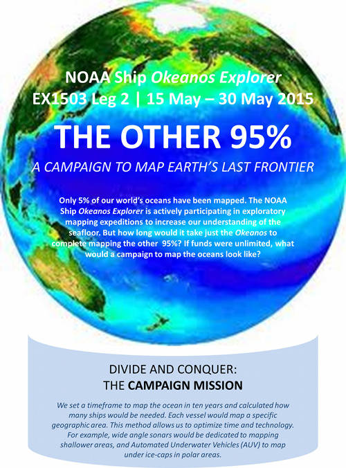 We set a timeframe to map the ocean in ten years and calculated how many ships would be needed. Each vessel would map a specific geographic area. This method allows us to optimize time and technology. For example, wide angle sonars would be dedicated to mapping shallower areas, and Automated Underwater Vehicles  to map under ice-caps in polar areas.