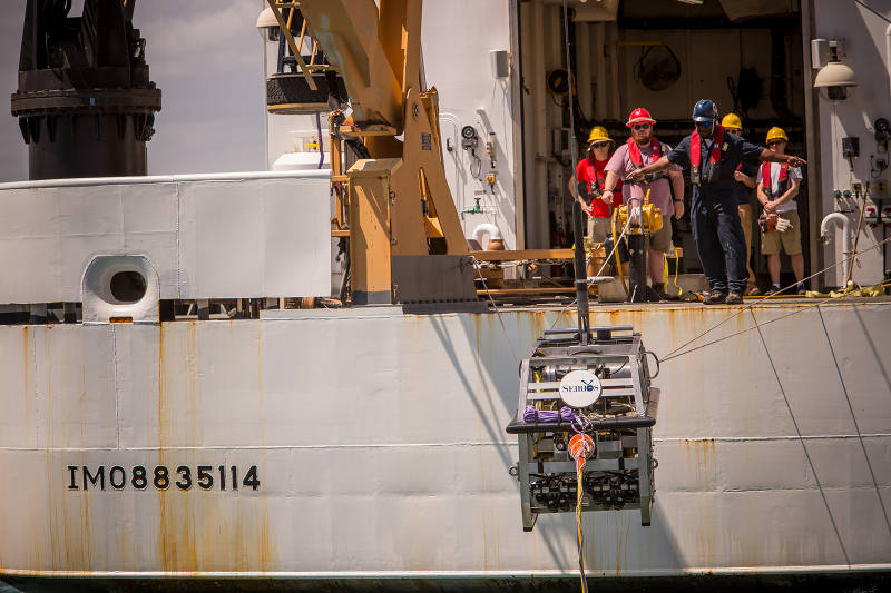 Chief Boatswain, Jerrod Hozendorf drives the Fast Rescue Boat during training exercises.