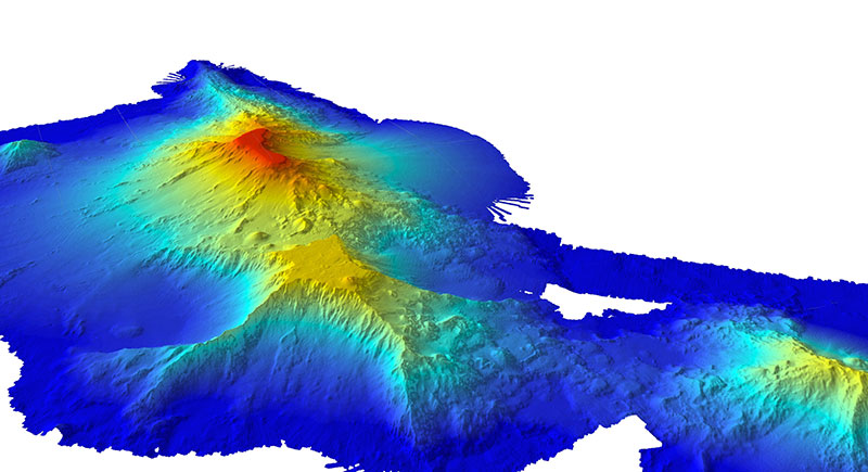 A flat-topped seamount known only as Bank 9 that has two major terraces and therefore may be a composite of two separate seamounts of different ages.