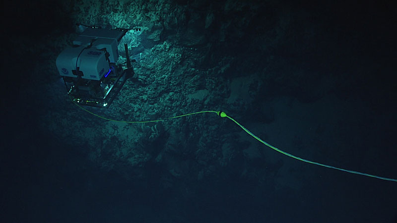 Deep Discoverer slowly working its way up a canyon wall.