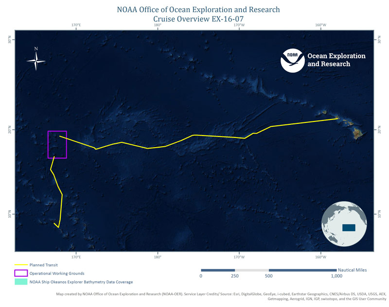 Map of the overall expedition cruise track.