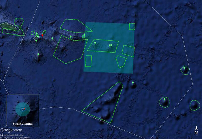 Map showing the general expedition operating area.