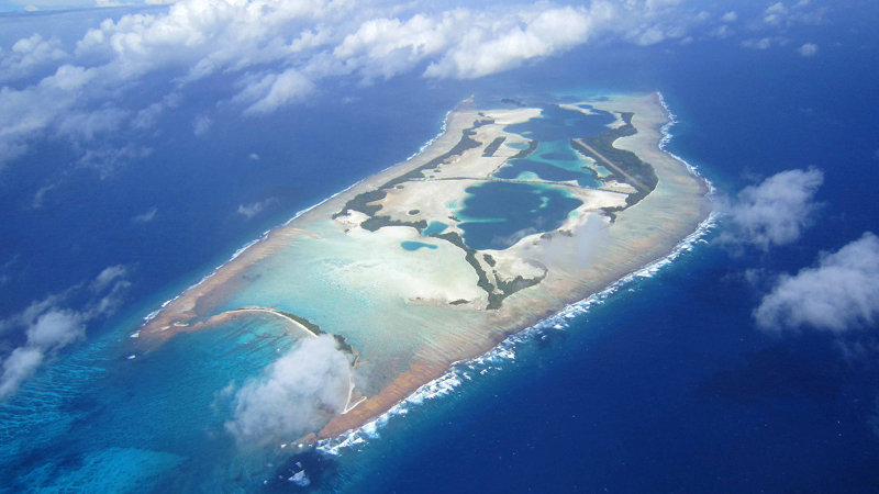 An aerial view of Palmyra from the east end.