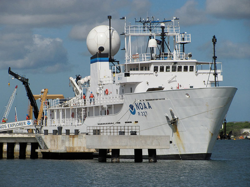 NOAA Ship Okeanos Explorer docked at Ford Island. 